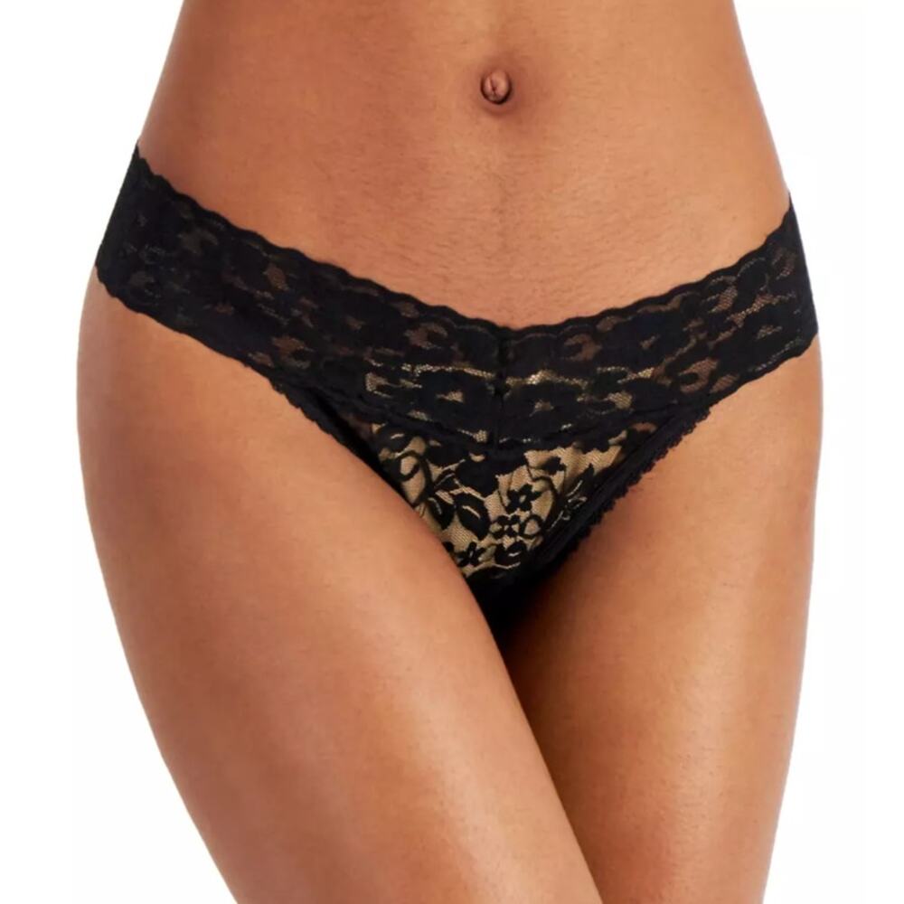 INC Black Lace Thong Panty Lingerie Underwear Panties Size XL